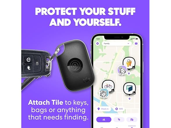 (1 & 2 Packs) Tile Pro Powerful Bluetooth Tracker