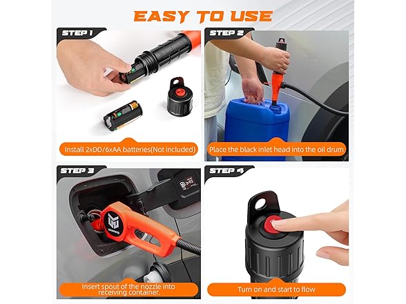 MANPICTE Portable Fuel Transfer Pump