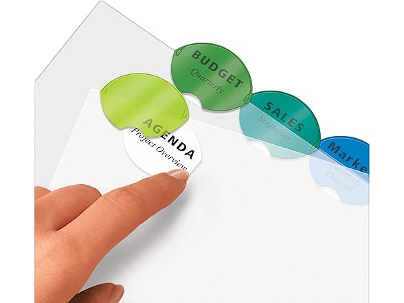 Avery Insertable Style Edge Plastic Dividers