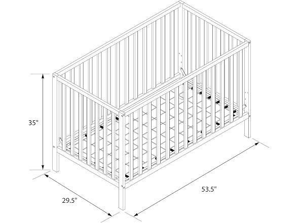 Baby Relax Ivey 3-in-1 Convertible Crib
