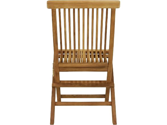 Sunnydaze Hyannis Teak Wood Folding Chairs, 2PK
