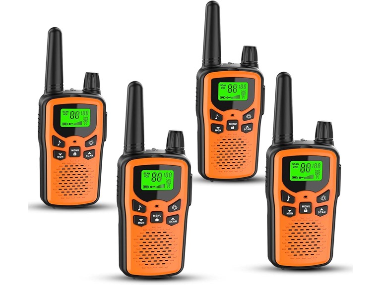 (4 PACK) Erelis Long Range Walkie Talkies