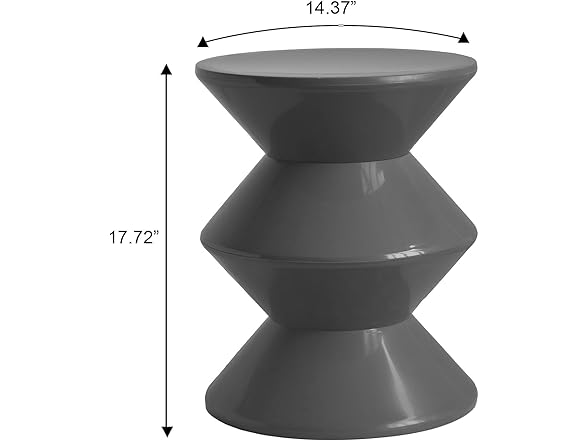 LeisureMod Aura Plastic Side Table