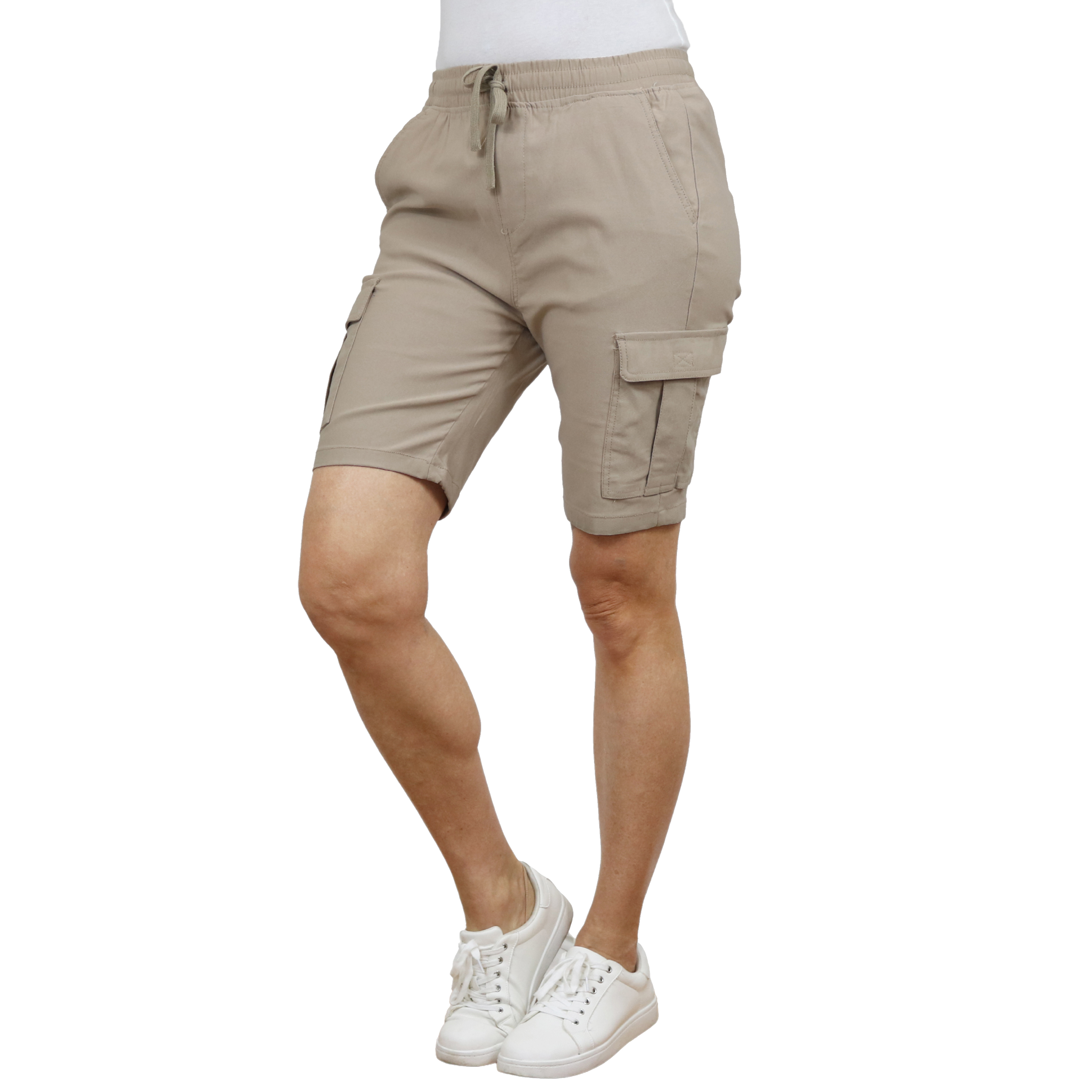 Womens Super Stretch Cargo Shorts - Gallery 18