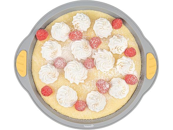 Restaurantware Round Gray Silicone Cake Pan, 11.2 x 10.2 In