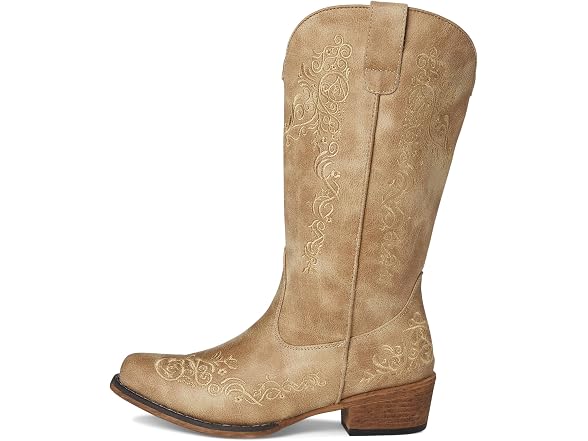 ROPER Judith Vintage Beige Faux Leather