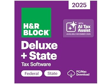 $29.99, Was $59.99, 50% Off! H&R Block Tax Software Deluxe + State 2025 dealfomo