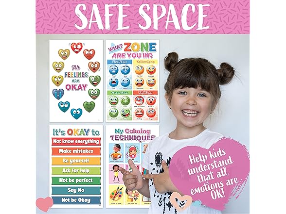 DeeDee's Feelings Chart Set, 11x17", 4pc