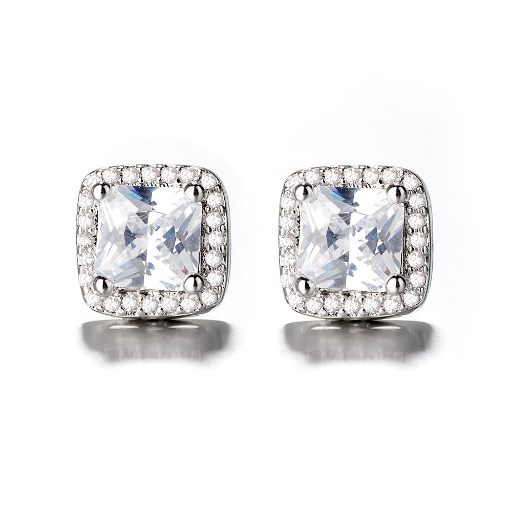 Halo Stud Earrings - Gallery 5