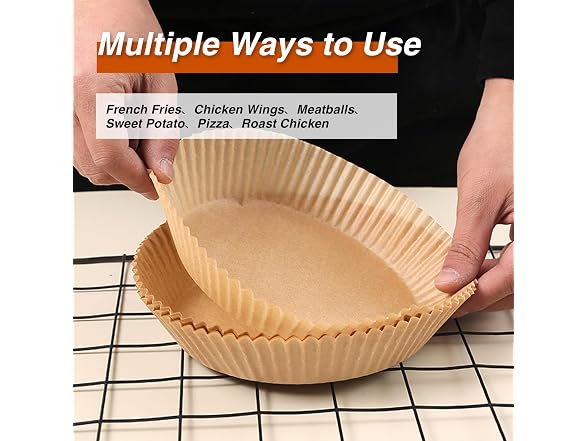 Air Fryer Liners, 100Pack Round