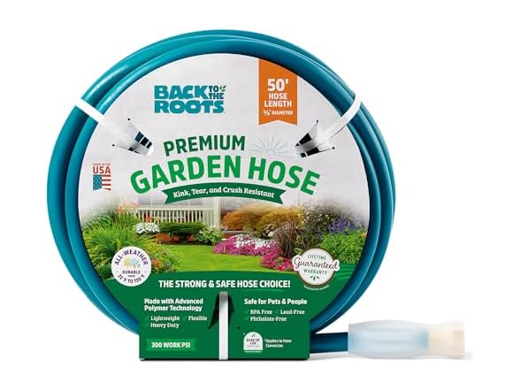 Back To The Roots 5/8 x 50ft Garden Hose