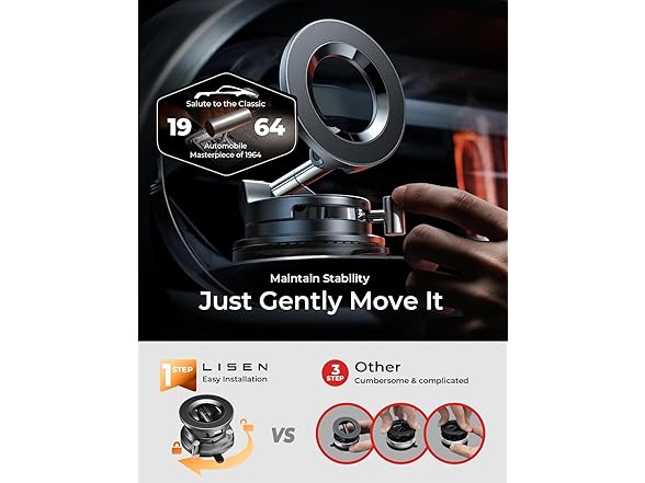 LISEN Vacuum Magnetic Phone Holder