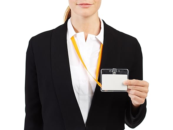 Amazon Basics Clear Name ID Badge Holder