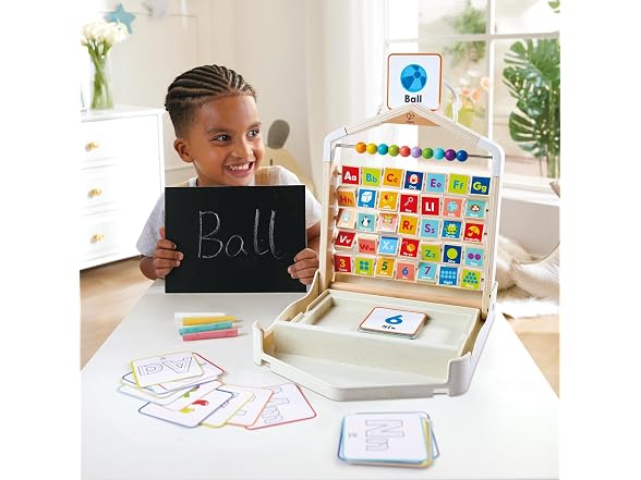Hape Alphabet Learning Pack & Chalkboard Set for Toddlers