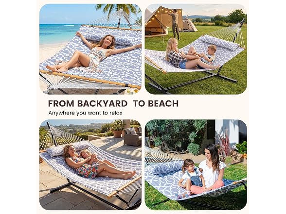 ANAGOO Double Hammock with Stand, Heavy Duty