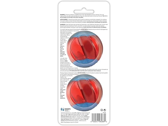 ZEUS Duo Balls with Squeaker, Interactiv