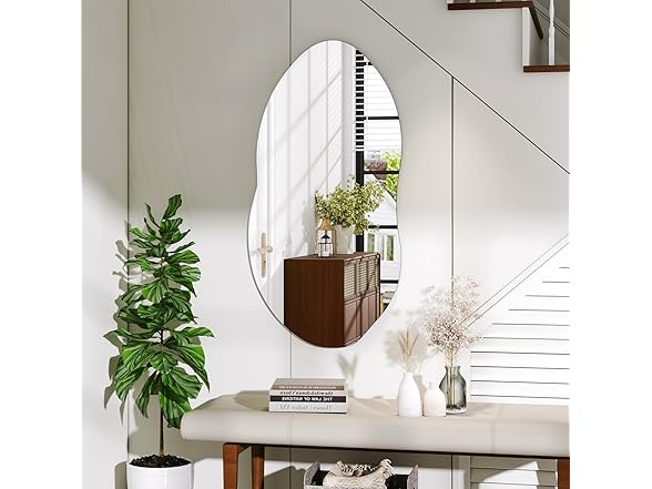 Asymmetrical Abstract Wall Mirror