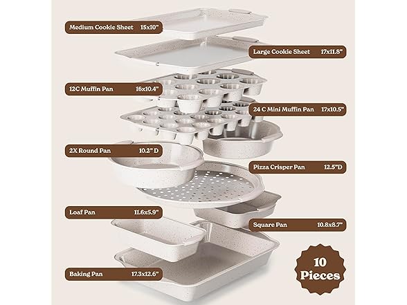 Nonstick Stackable Bakeware Set