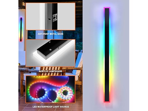 12" LED RGBW Wall Light IP66