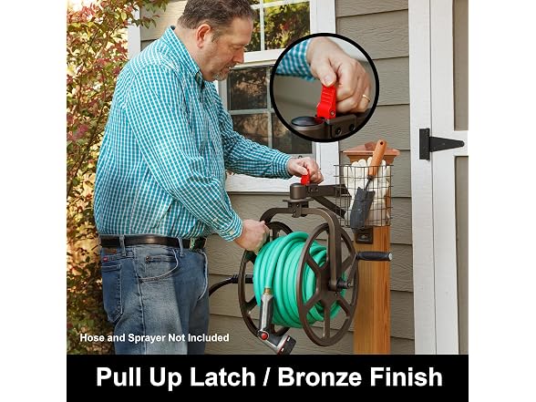 Liberty Garden Single Arm Hose Reel, Bronze
