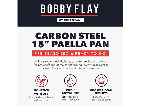 GreenPan GreenPan x Bobby Flay 15” Carbon Steel Paella P