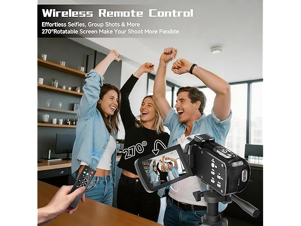 SMARTKLIK Black 4K Camcorder