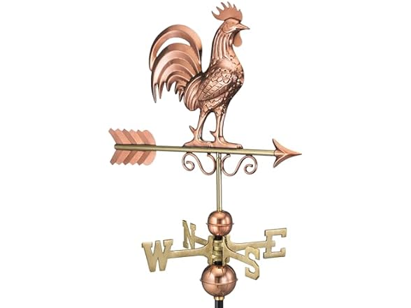 Good Directions Patina Copper Rooster Weathervane