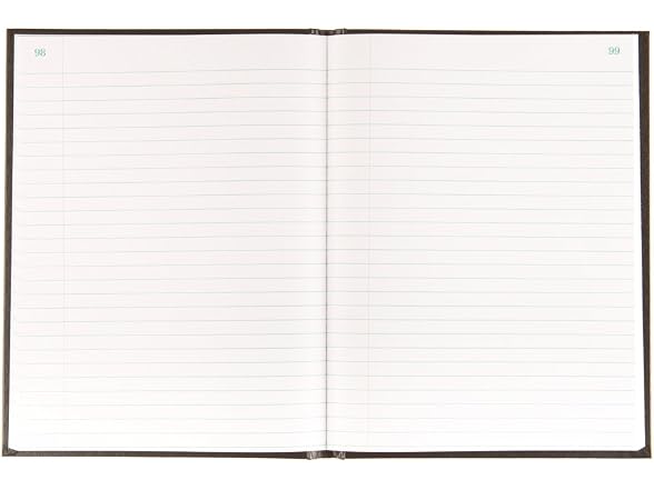 Blueline Record Book, Black, 10.25 x 7.69 inches