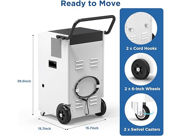 Moiswell 170 Pints Commercial Dehumidifier