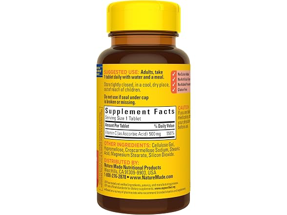 Nature Made Vitamin C 500 mg 100 Tablets