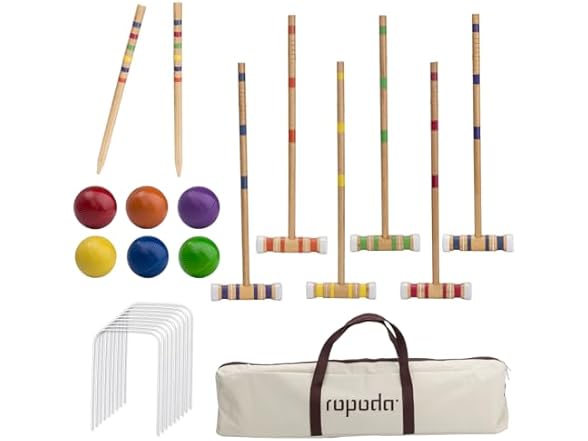 6-Player Croquet Set Lawn Game w/ Bag