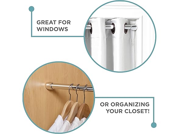Zenna Home NeverRust Adjustable Rod
