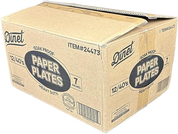 7" DINET Heavy Duty Paper Plate, 40