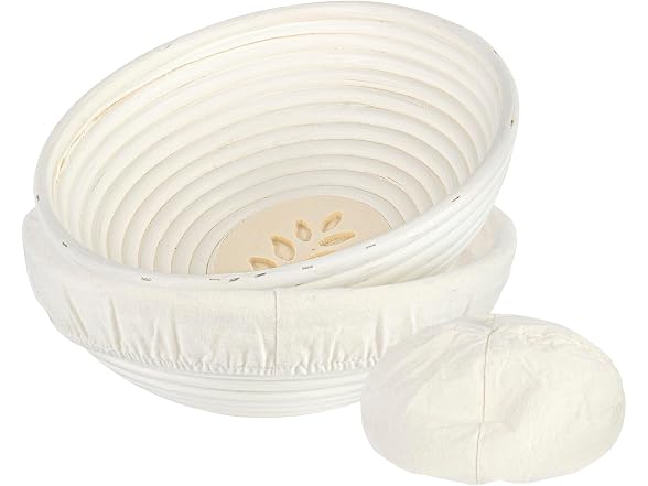 Round Natural Rattan Banneton Proofing Basket, 2 PK