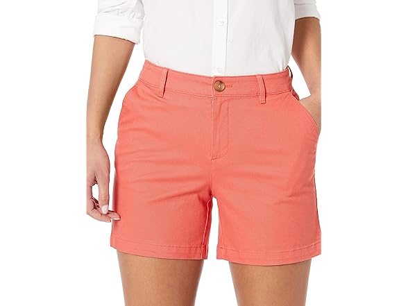 Amazon  Essentials 5" Khaki Shorts Coral Pink 12