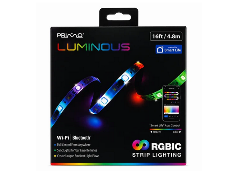 Primo 16ft Smart Wifi Bluetooth Strip Light w Power Adapter