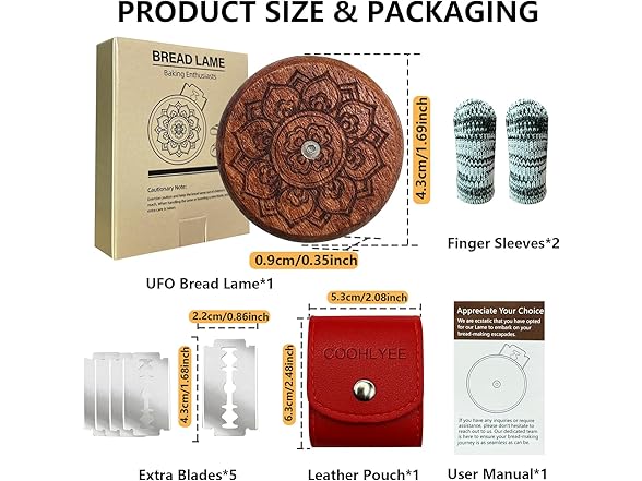 COOHLYEE Bread Lame Sourdough Scoring Tool