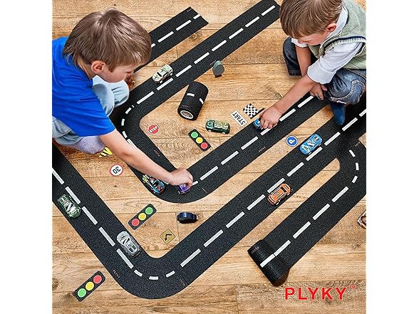 PLYKY  Deluxe Road Tape Play Set