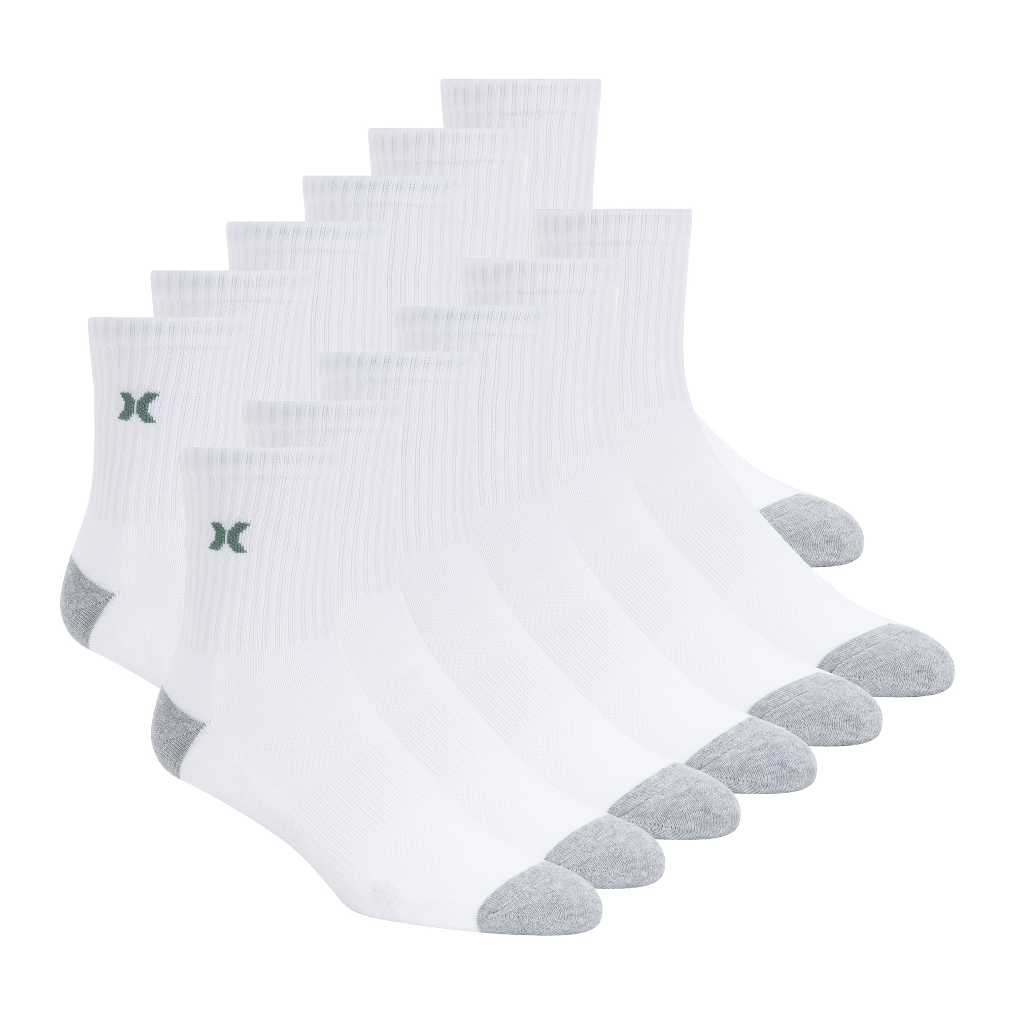 Hurley Men's 12-Pairs High Quarter Crew Socks - Gallery 12