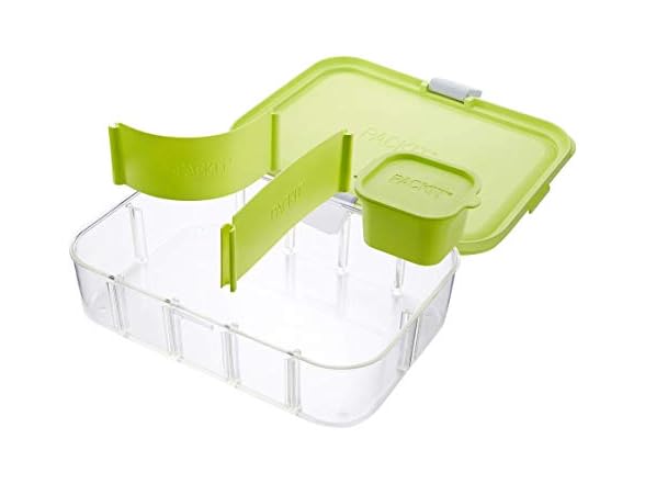 PackIt Flex Bento Food Storage Container for Lunches, Lime Punch