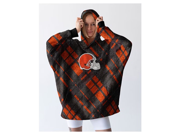 NFL Sherpa Flannel Hoodie Blanket - Choose Team