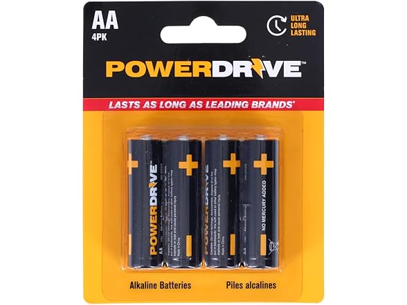 PowerDrive AA Batteries 4pk