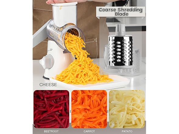 Ourokhome Rotary Cheese Grater Hand Crank