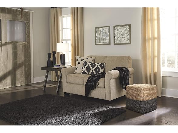 Ashley Sweed Valley Jute Pouf Natural