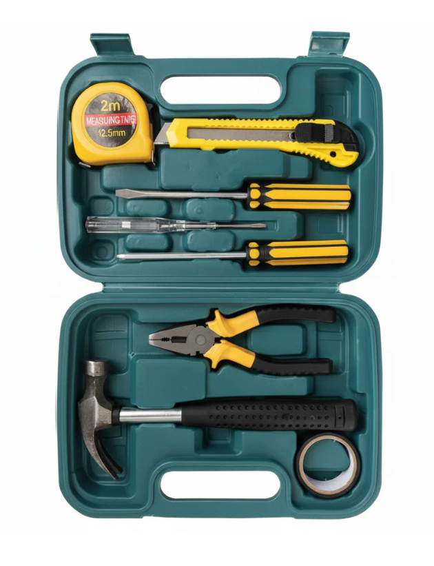 8 Piece Household Tool Set in Plastic Toolbox - Gallery 6
