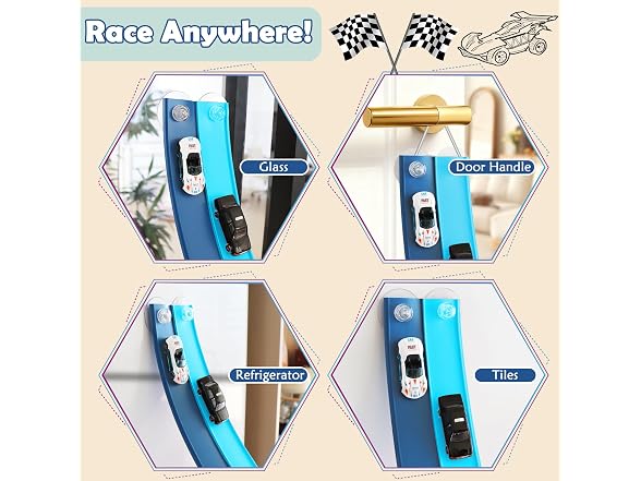 YUOIOYU Flexible Race Track for Kids