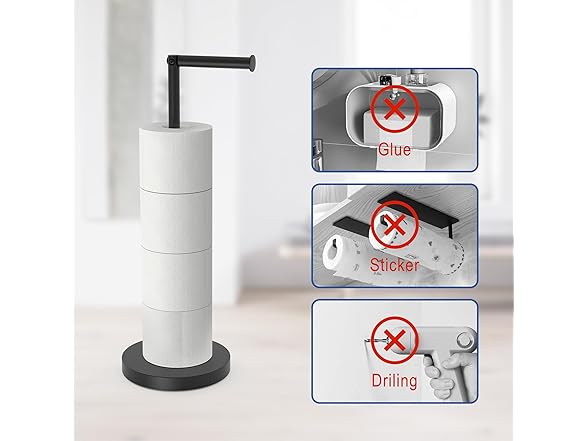 Free Standing Toilet Paper Holder Stand