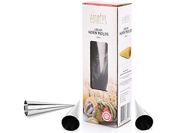 24 Pack Stainless Steel Pastry Cones