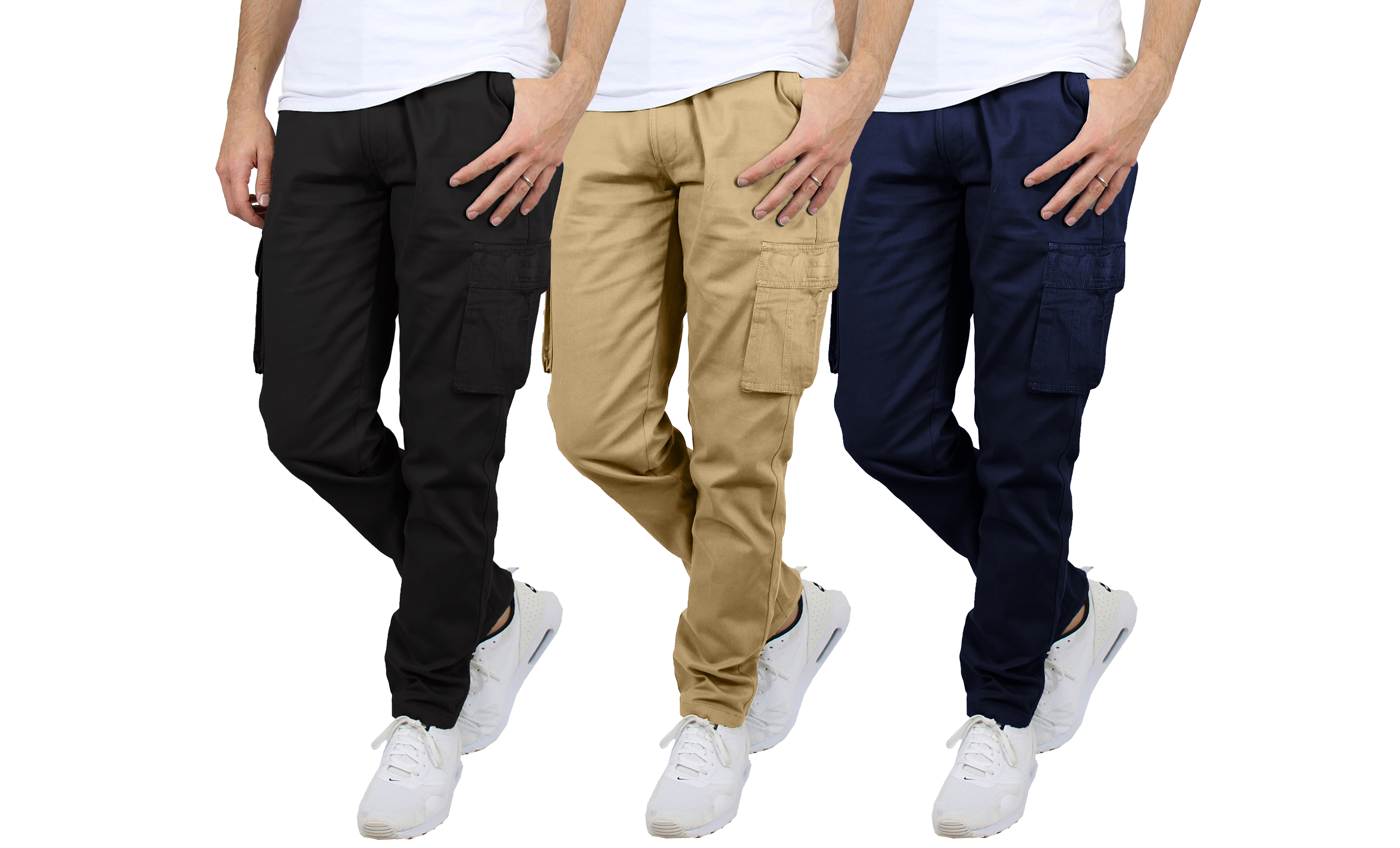 Men's Stretch Cargo Pants (1, 2 or 3 Pk) - Gallery 24