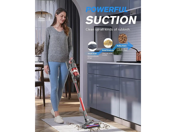 Fykee Cordless Vacuum  - Red